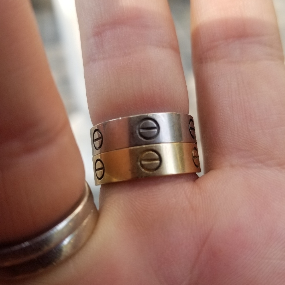 HOSTPICK!!! CARTIER WHITE GOLD LOVE RING - Picture 5 of 12